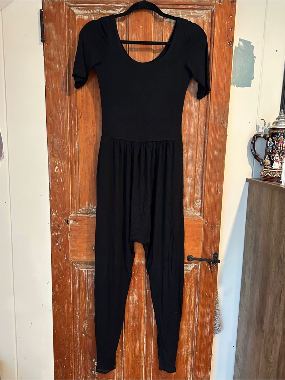 Women's Black Scoop-Neck Imbodhi Jumpsuit